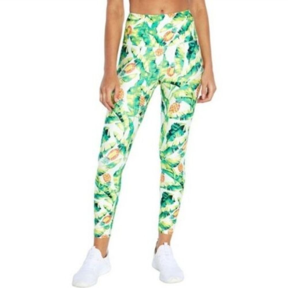 Wildfox Sweat Leggings  Palms & Pinas Green/Yellow